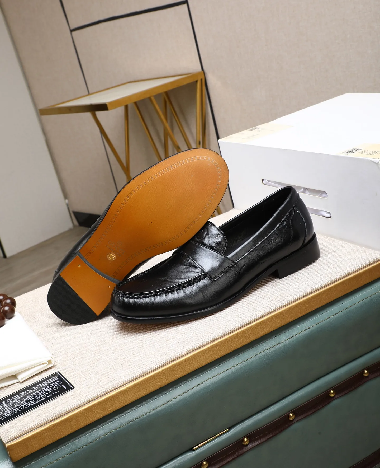 Men's shoes 💰500📛📛Original (water-dyed cow lining) GUCCI official website formal shoes🌀 Italian🇮🇹imported cowhide➕Top imported water-dyed cowhide lining💋Finely handmade Original bottom, the real thing looks better when photographed in person Standard size 38-44 (45 46 custom-made)